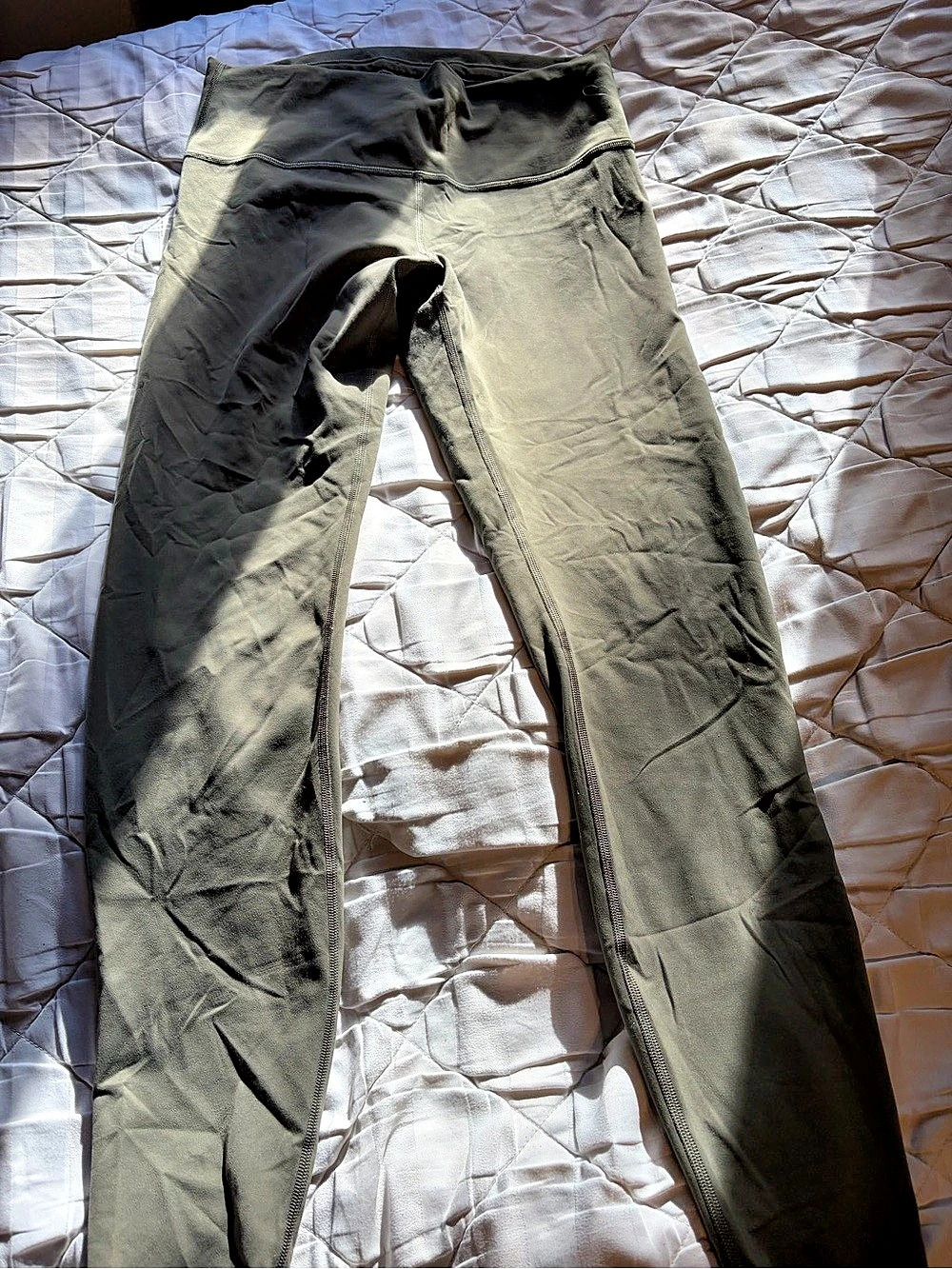 Lululemon leggings, light olive green size 12